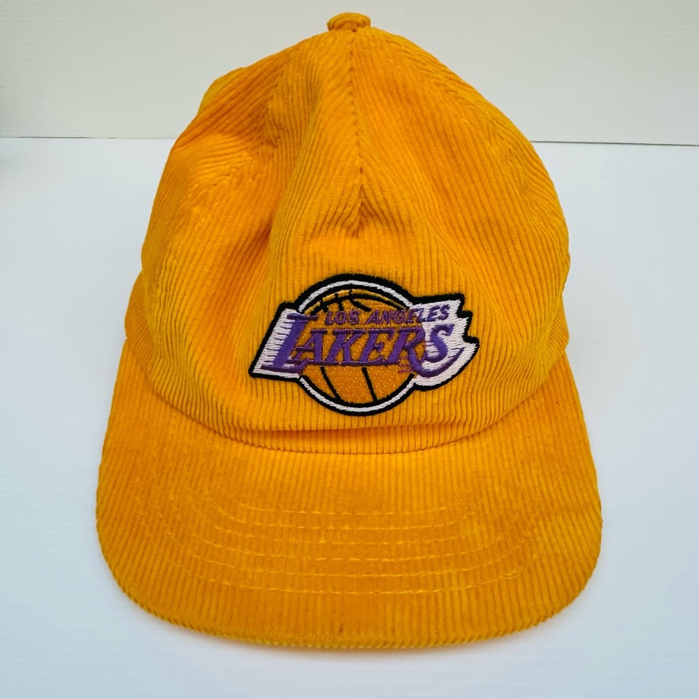 Vintage LA LAKERS Gold Purple Corduroy Hat NBA Sports Specialties